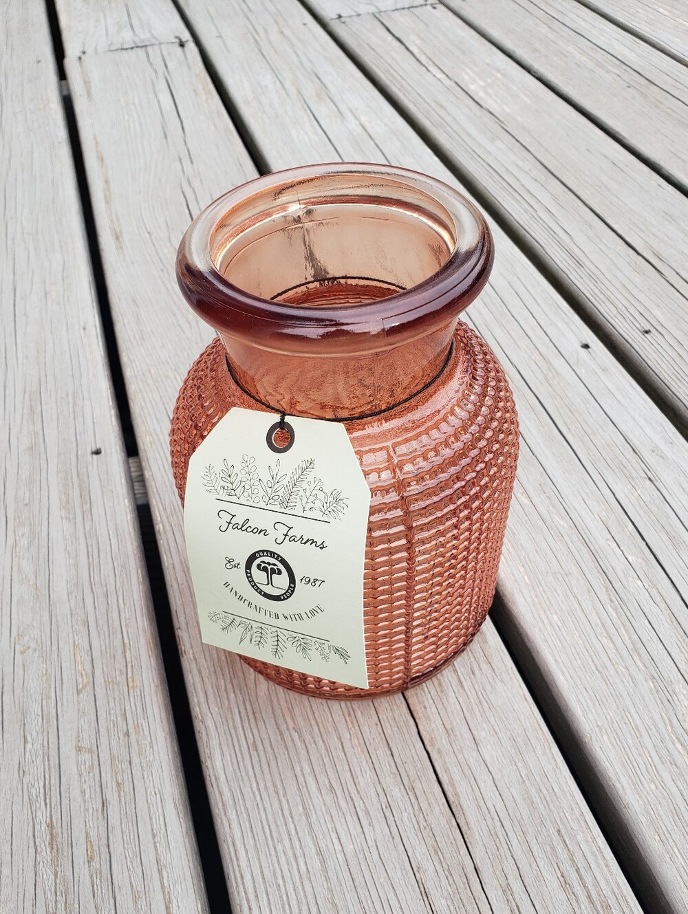 Glass Vase 7" Amber Brown